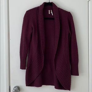 NORDSTROM x FRENCHI | Maroon Long Cardigan Sweater